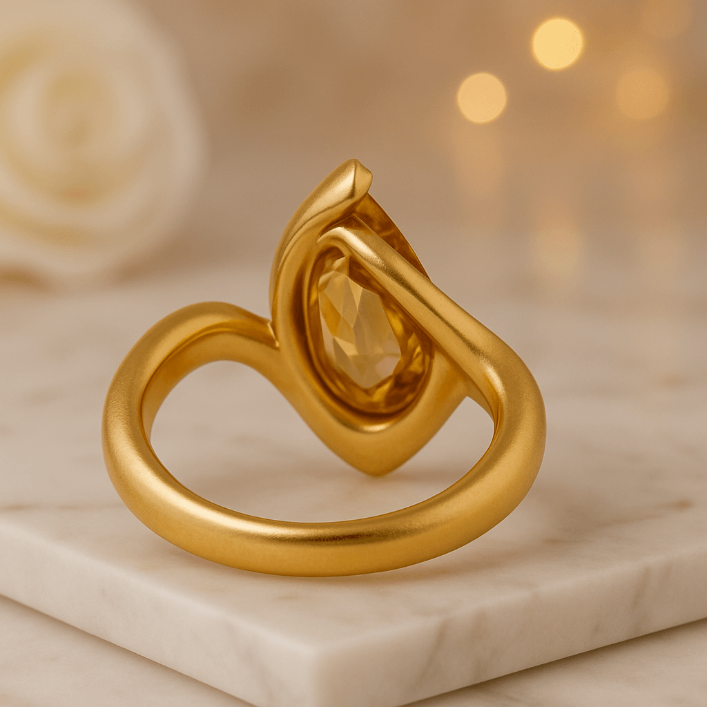 1.00Ct Pear Cut_Solitaire Wedding Ring