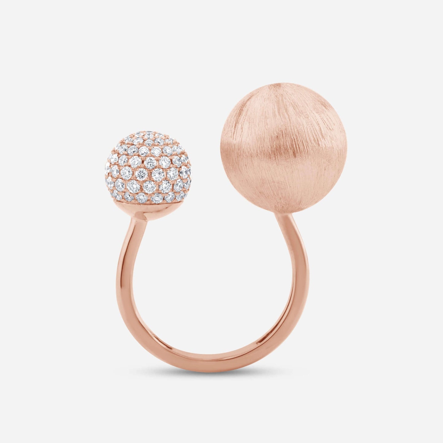 10K Gold Ball Ring, Open Ring For Women, Ball Ring