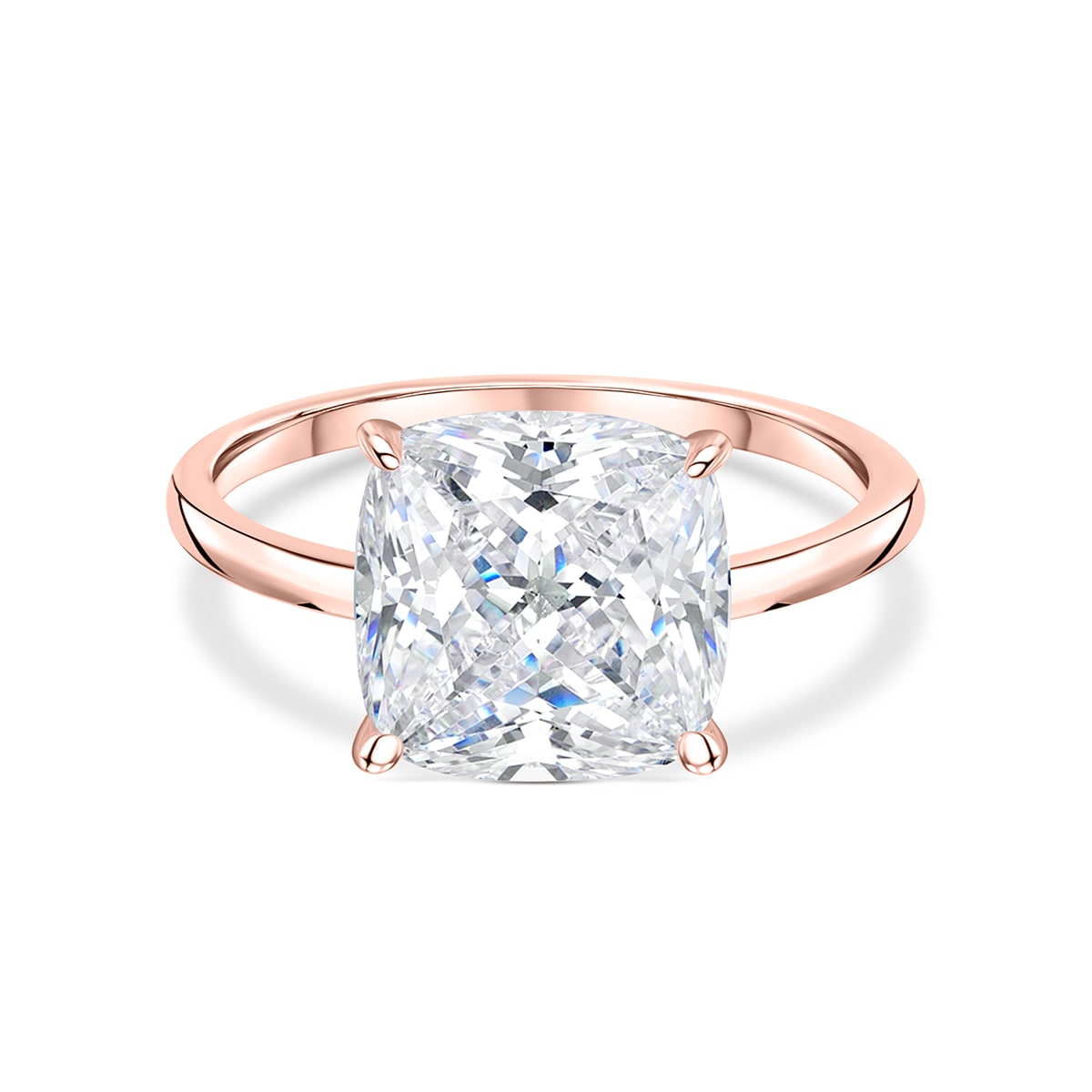 10k Rose Gold Hidden Halo Ring For Gf