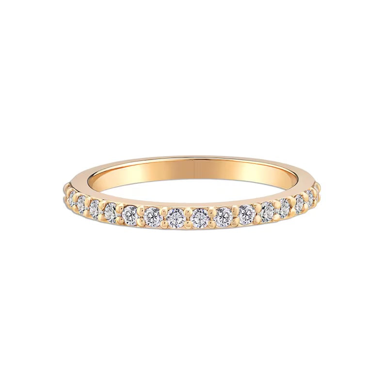 14K Gold Classic Round Cut Wedding Bands