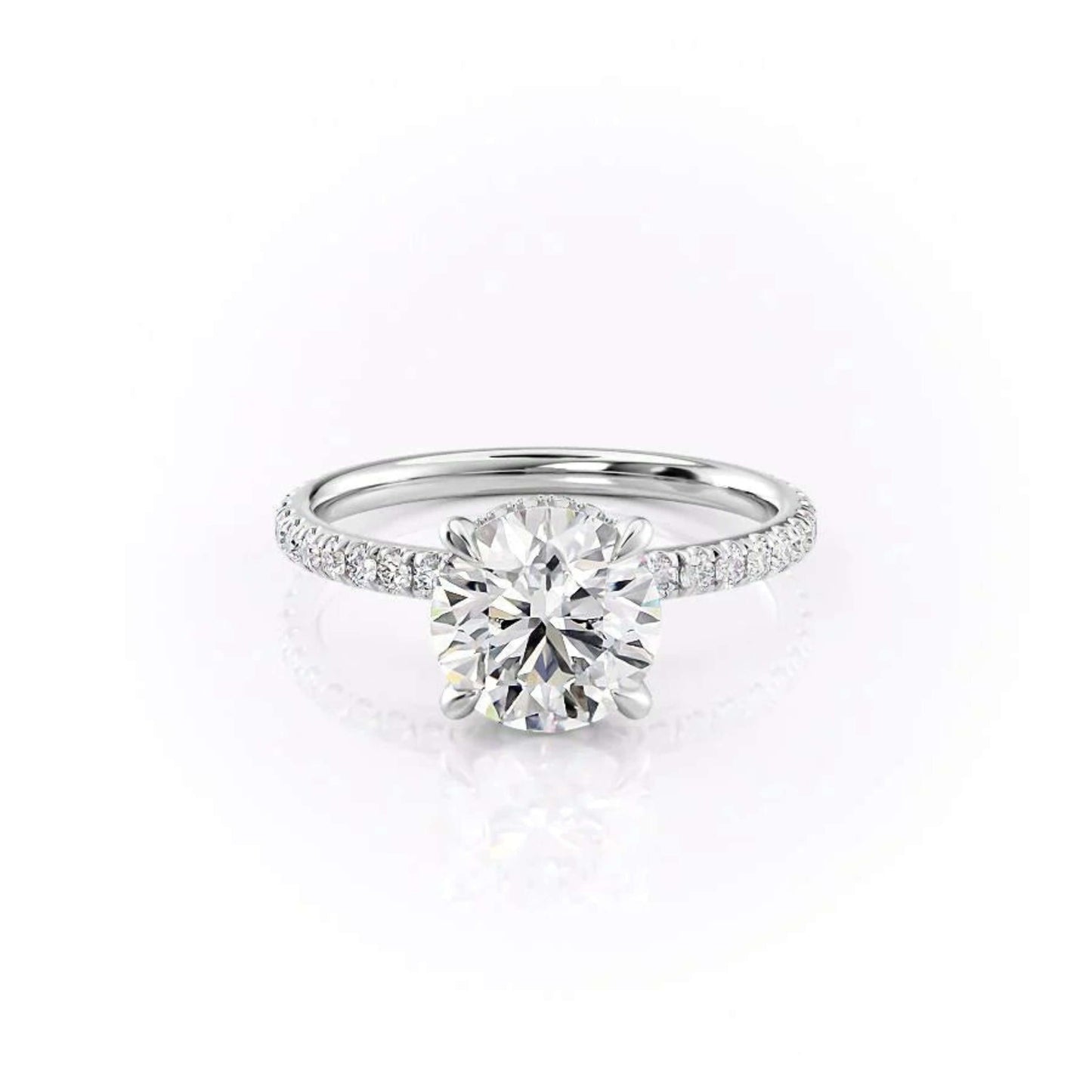 14K Round Cut Lab Grown Diamond Ring