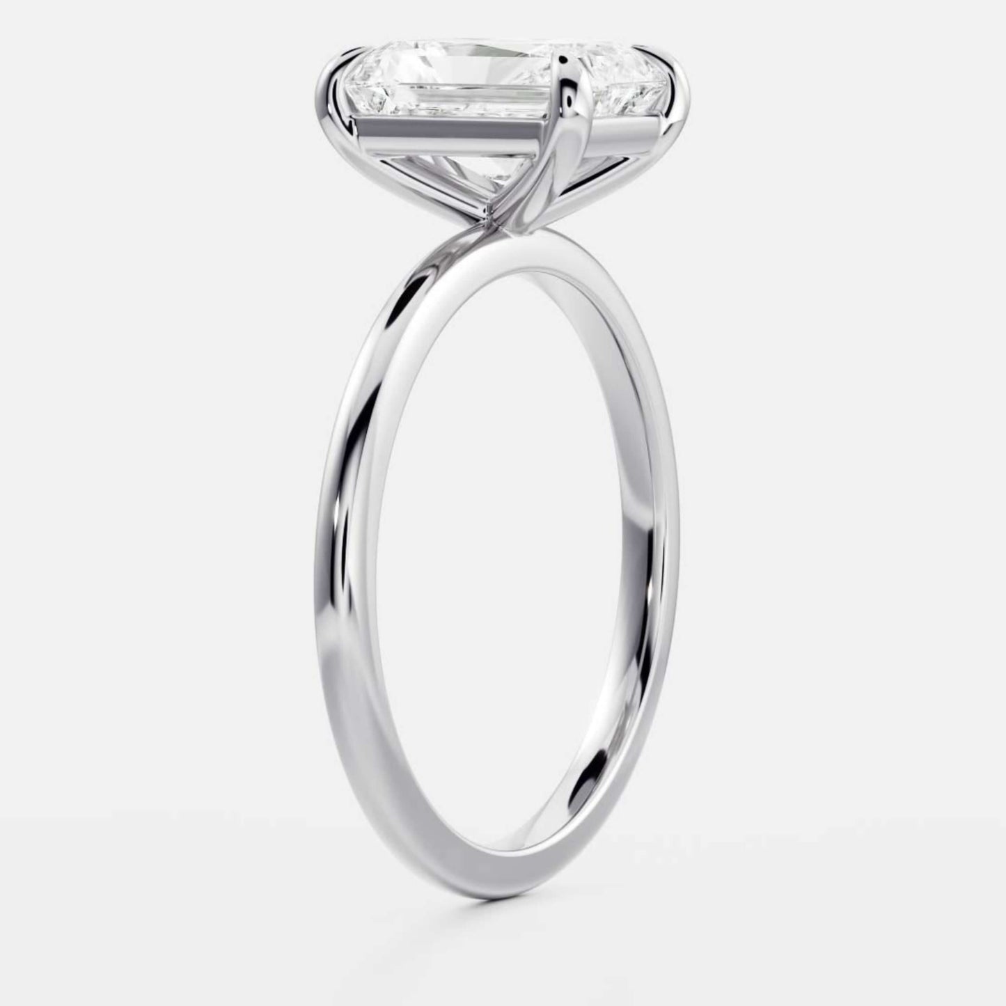 14K Solid Gold IGI Certified Radiant Diamond Ring, Anniversary Ring