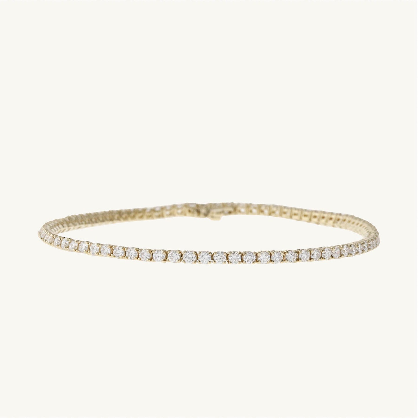 14K Yellow Gold Classic Diamond Tennis Bracelet
