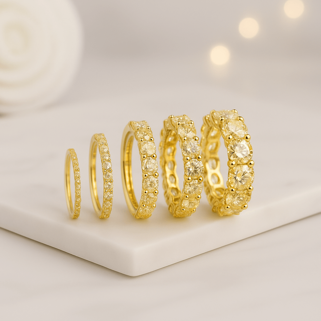 14k Gold Full Eternity Wedding Band