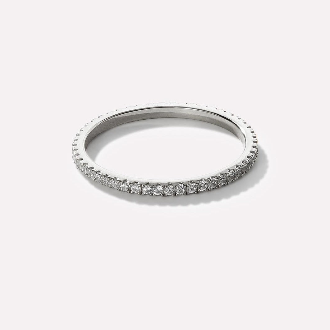 18K Lab Grown Diamond Pave Set Wedding Ring