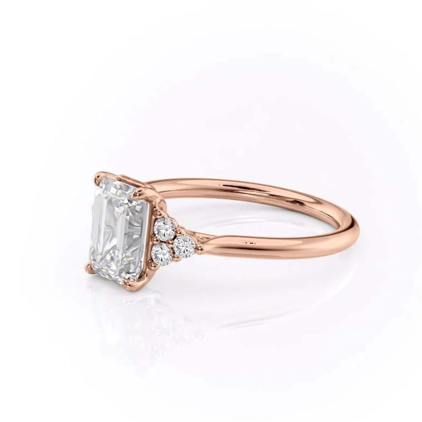 2 Carat Emerald Cut Lab Grown Diamond Ring- Emerald Lab Diamond Ring