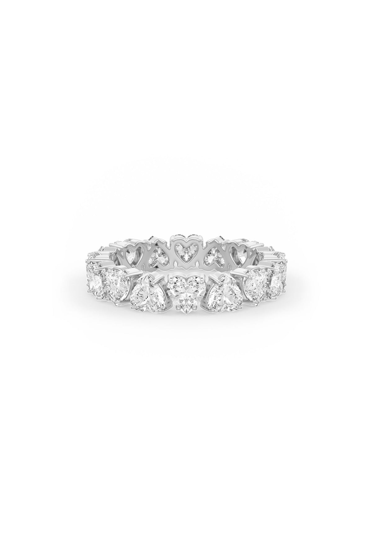Heart Cut Lab Grown Diamond Full Eternity Band