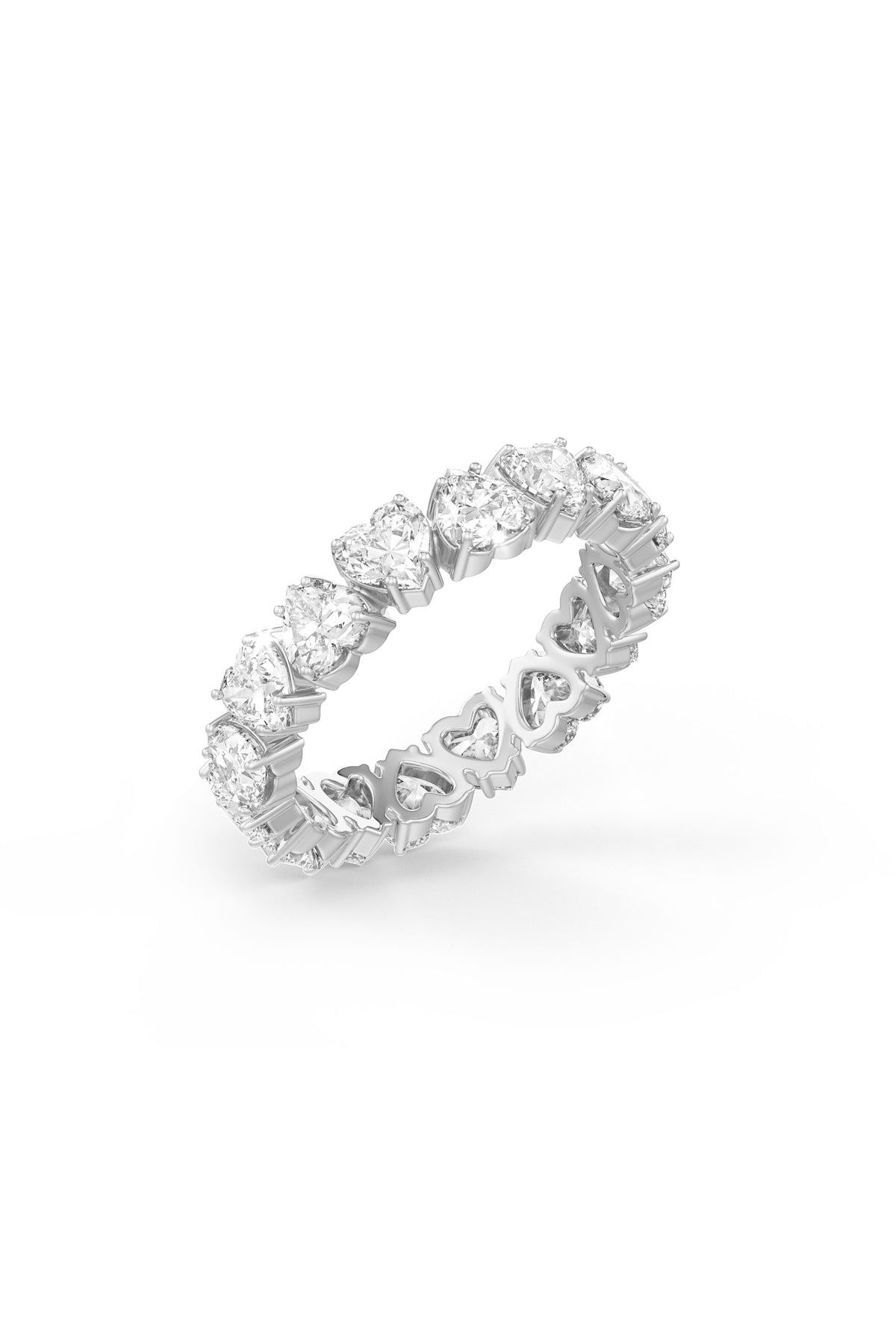 Heart Cut Lab Grown Diamond Full Eternity Band