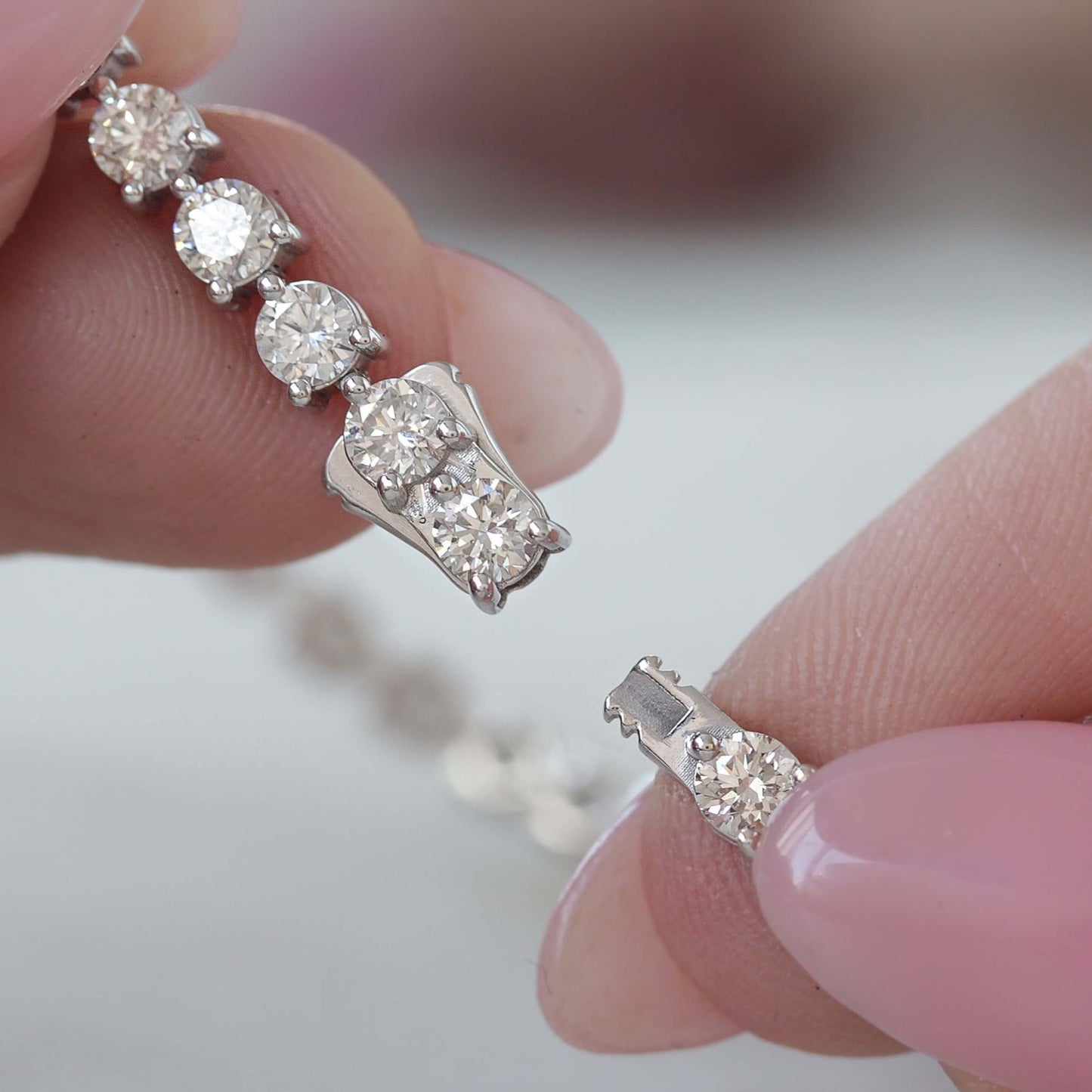 3 Prong Diamond Tennis Bracelet