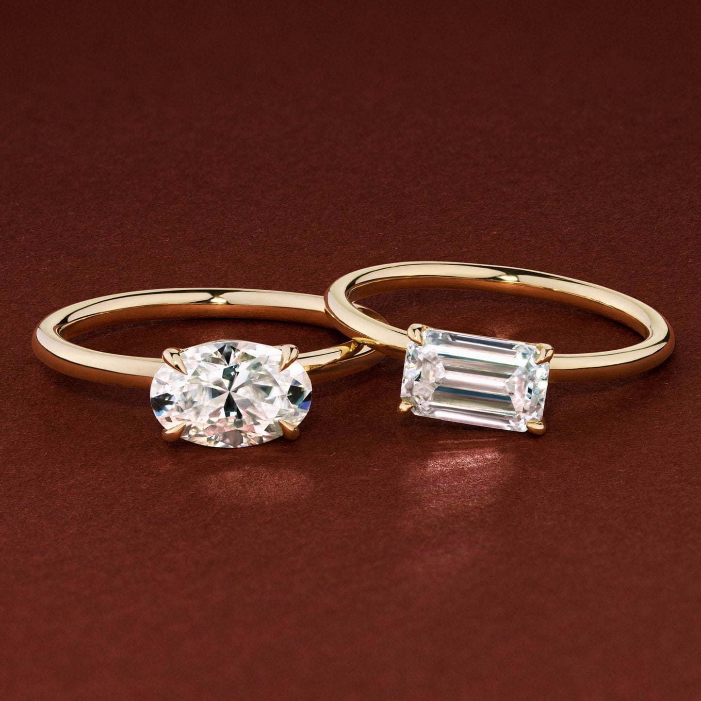 Anniversary Gift, Moissanite Diamond Ring
