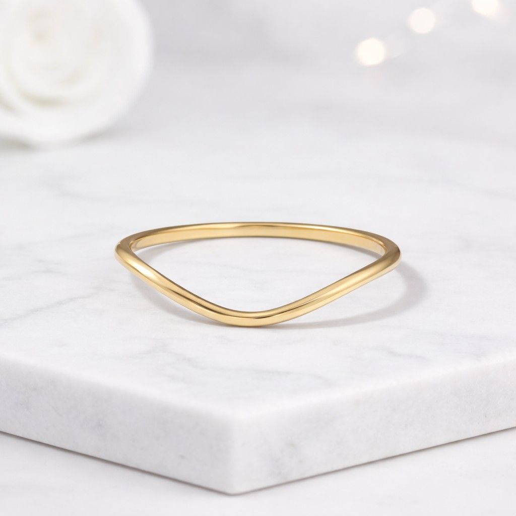 anniversary ring curve band ring