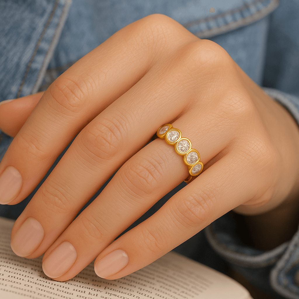 Bezel Set Wedding Ring
