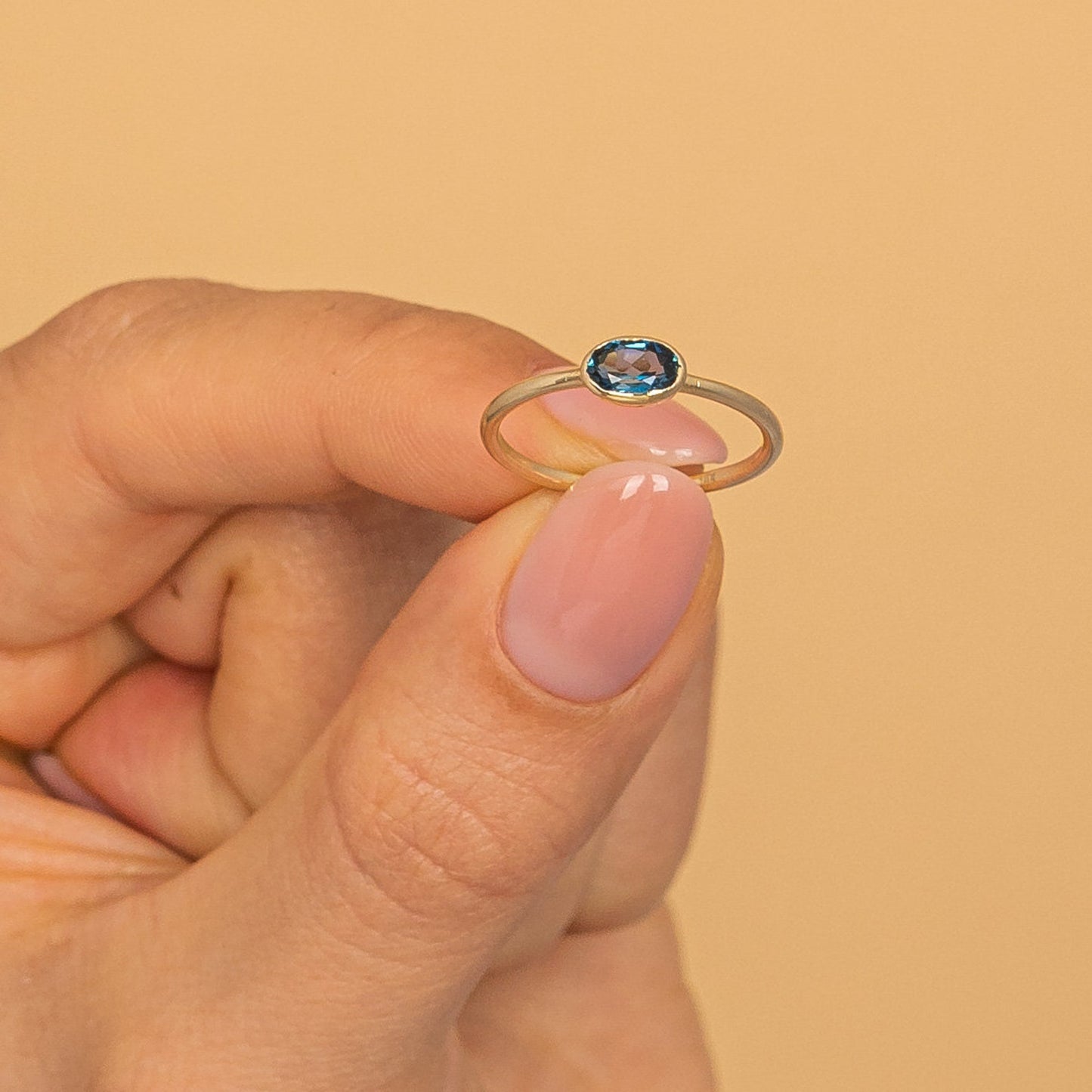 Blue Pinky Ring for Women