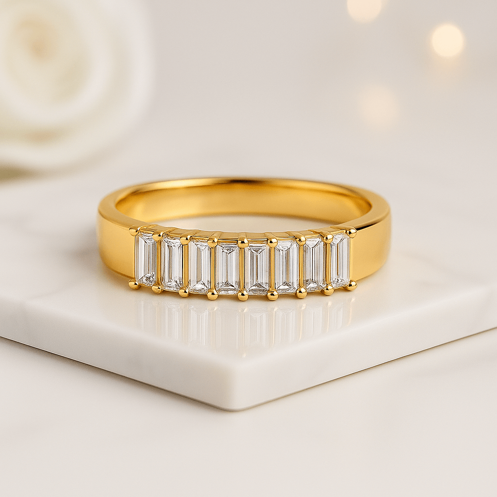 Channel Setting Half Eternity Women's Wedding Band