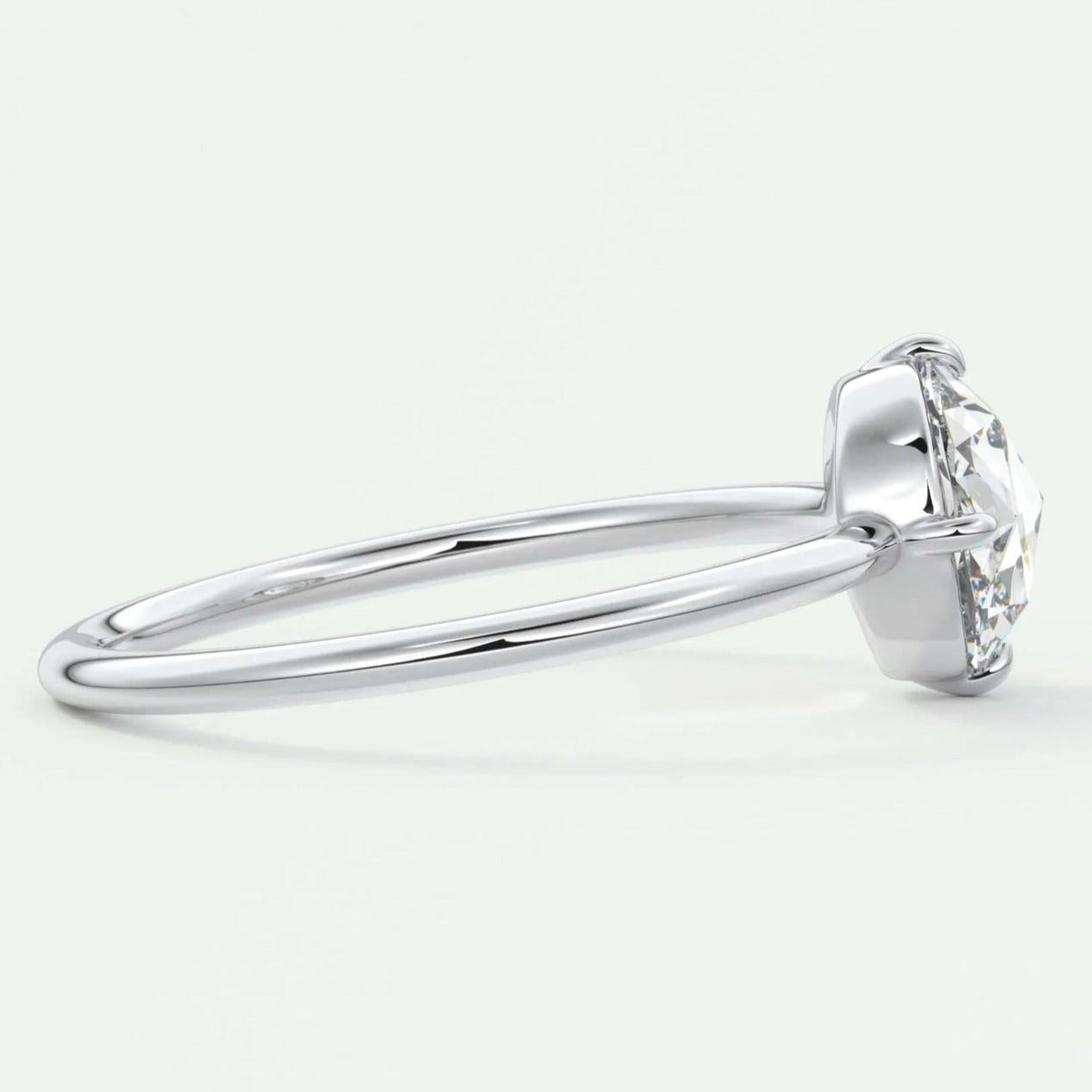 Classic Simple Solitaire Moissanite Wedding Ring