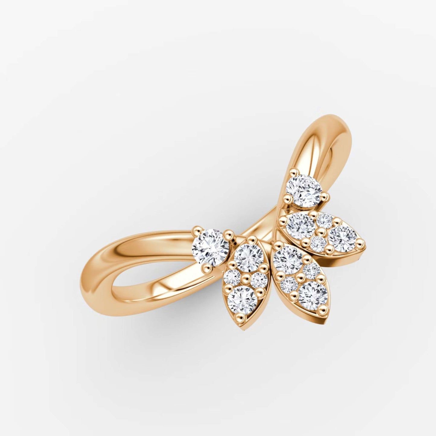 Cluster Diamond Ring, Moissanite Ring, Promise Rings for Women