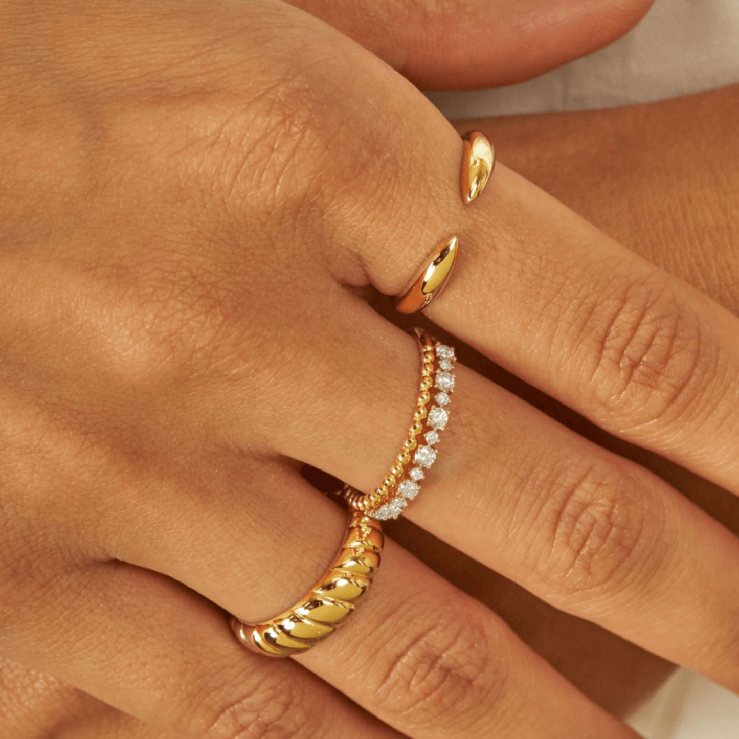 Dainty Wrap Around Ring, Gap Stacking Ring Her