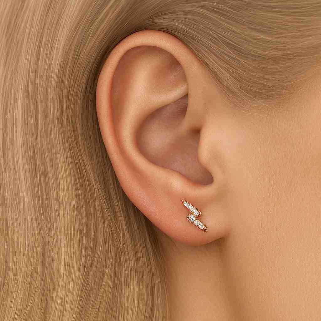 cluster diamond earrings zig zag drop earrings round cut diamonds modern stylish earrings gift perfect gift