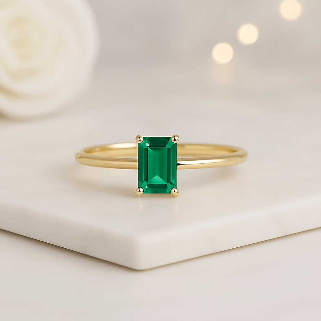 Emeral Cut Ring