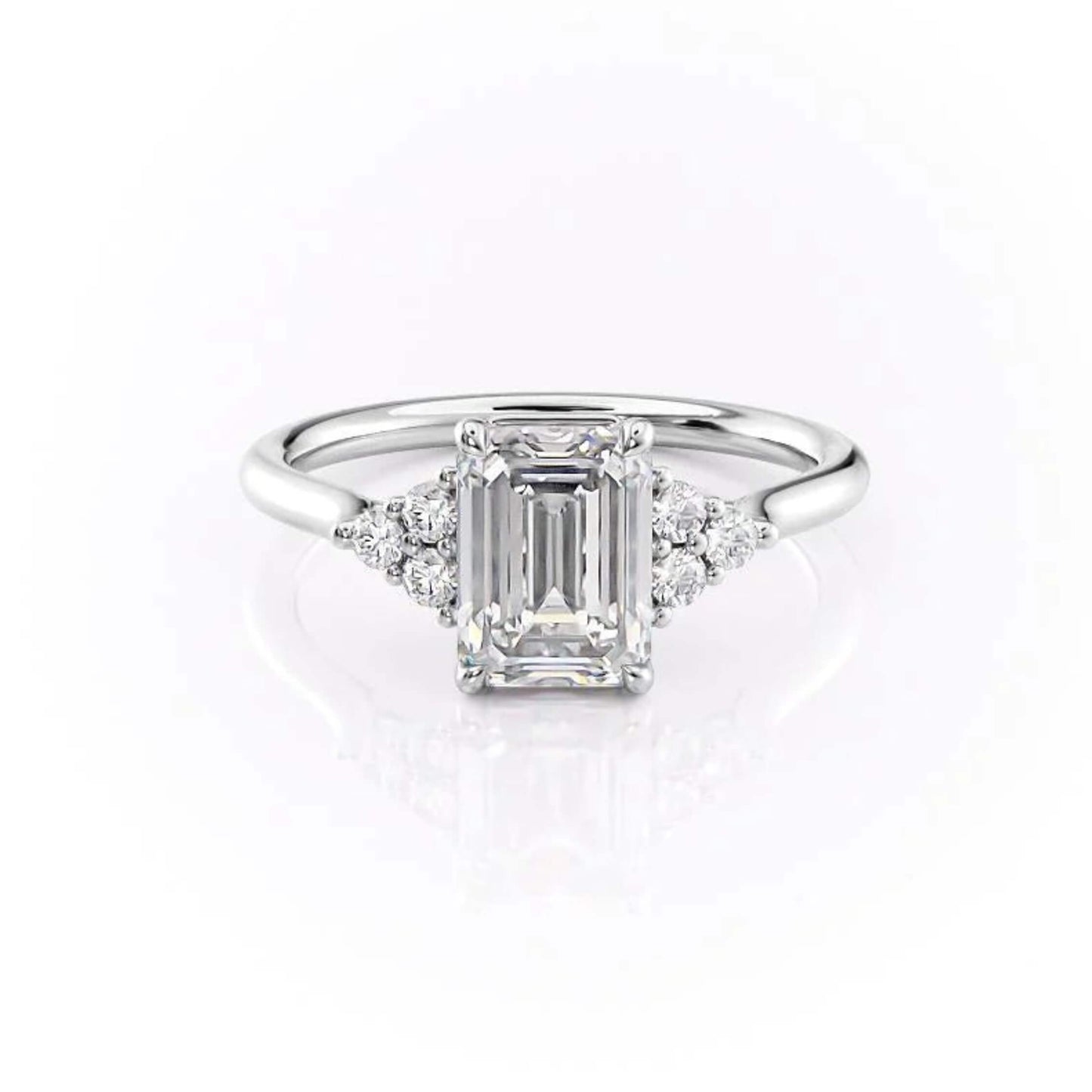 Emerald Cut Engagement Ring- Solitaire Minimalist Ring