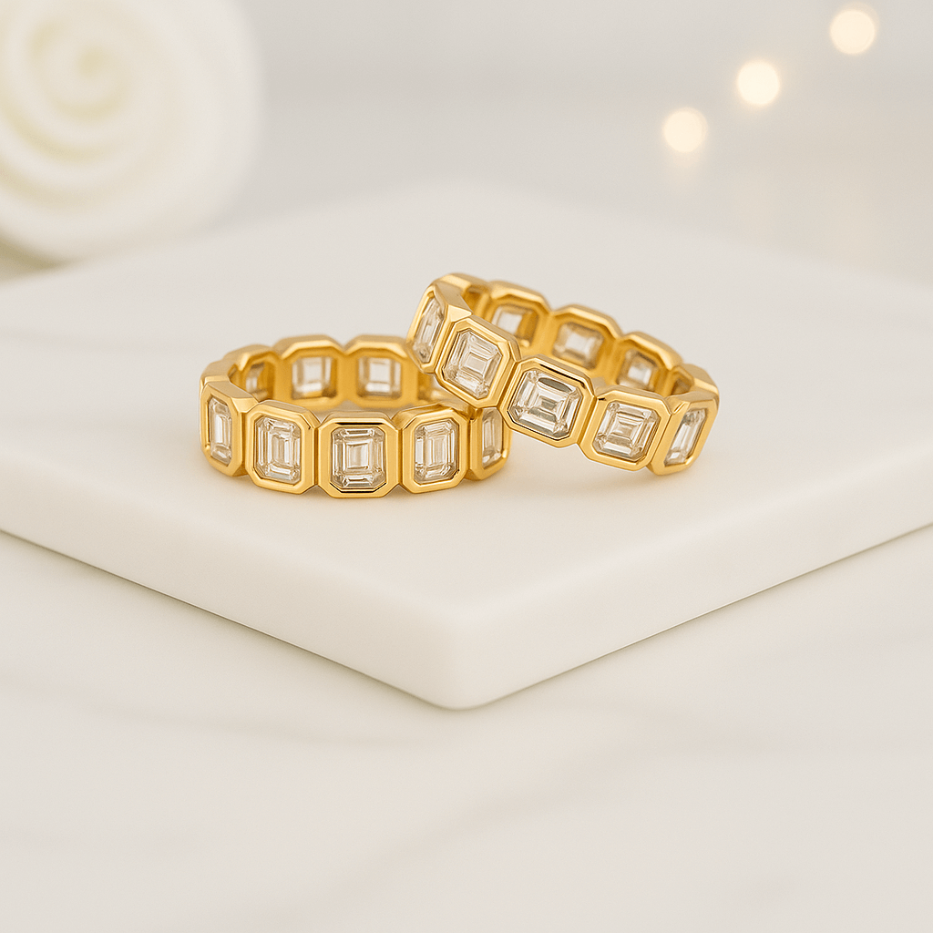 Emerald Diamond Wedding Ring