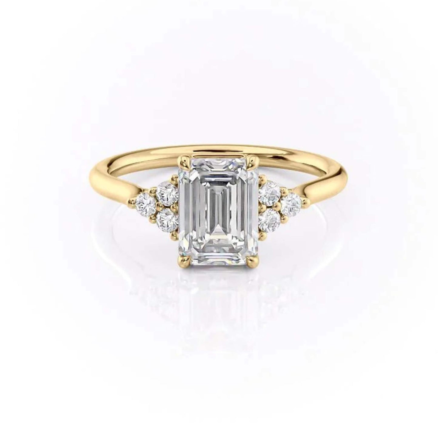 Emerald Lab Diamond, Classic Solitaire, Simple Promise Ring