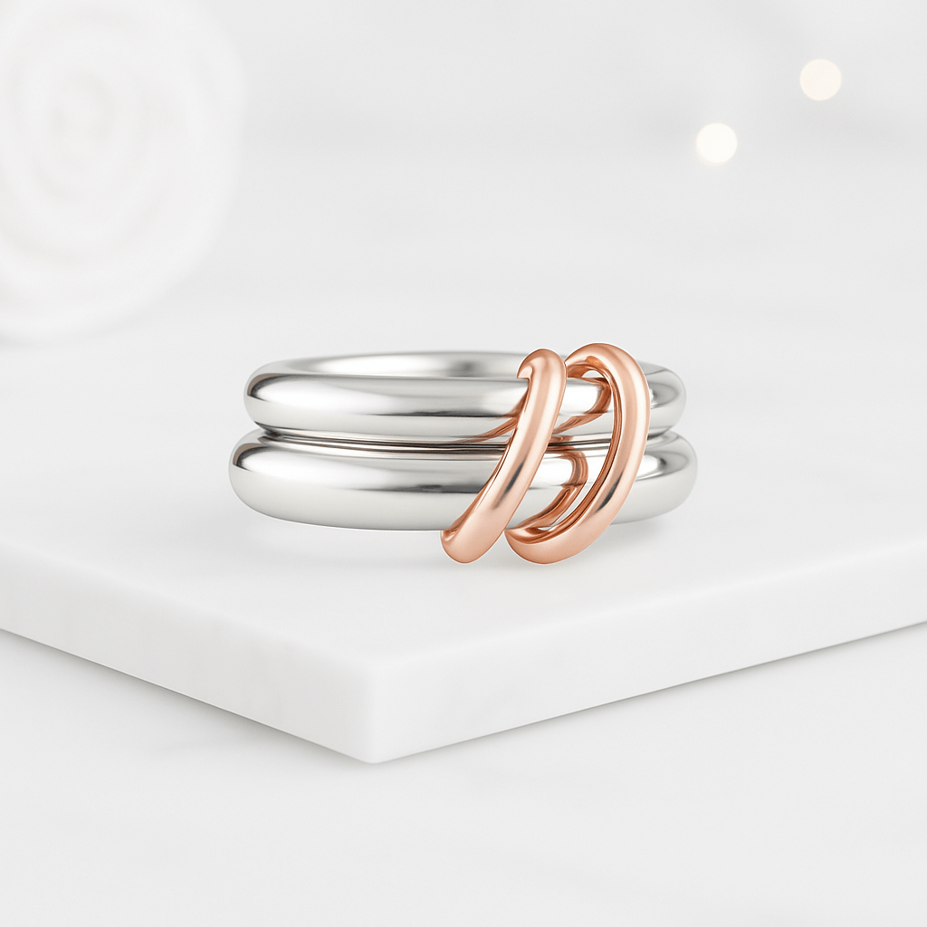 Gold Multi Link Ring Set