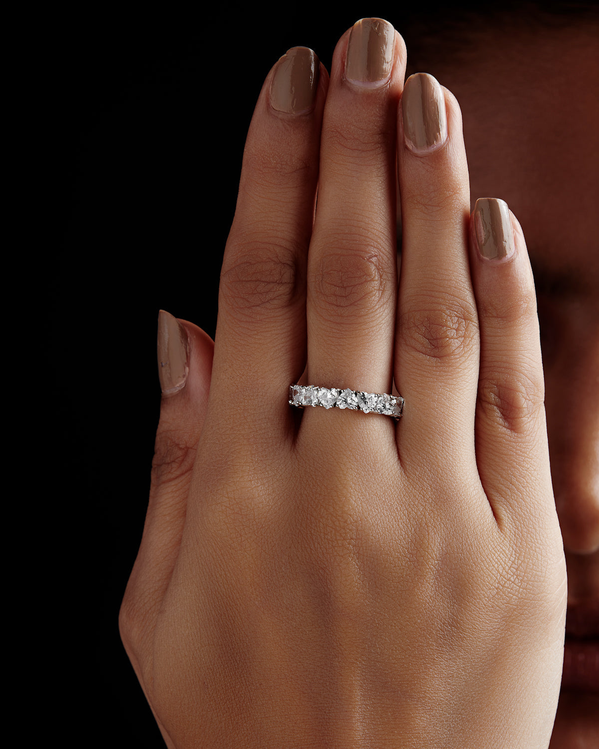 Heart Cut Lab Grown Diamond Full Eternity Band