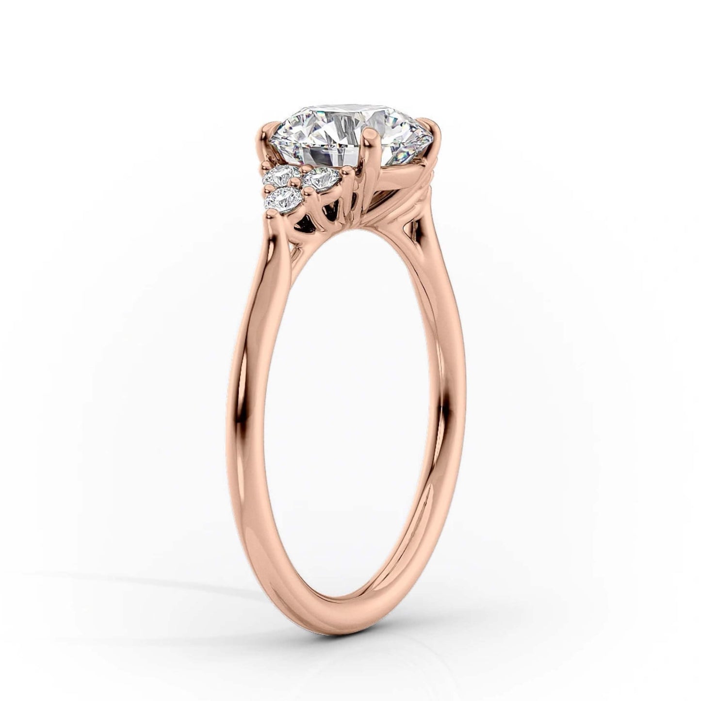 Lab Grown Diamond Wedding Ring Emerald Cut Diamond Ring for Anniversary Gift