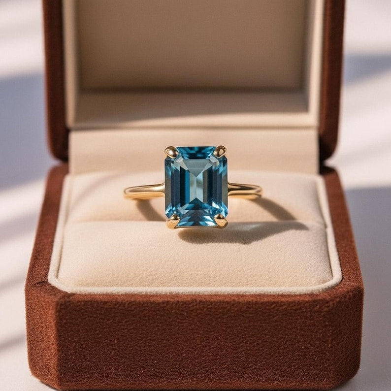 London Blue Topaz Engagement Ring