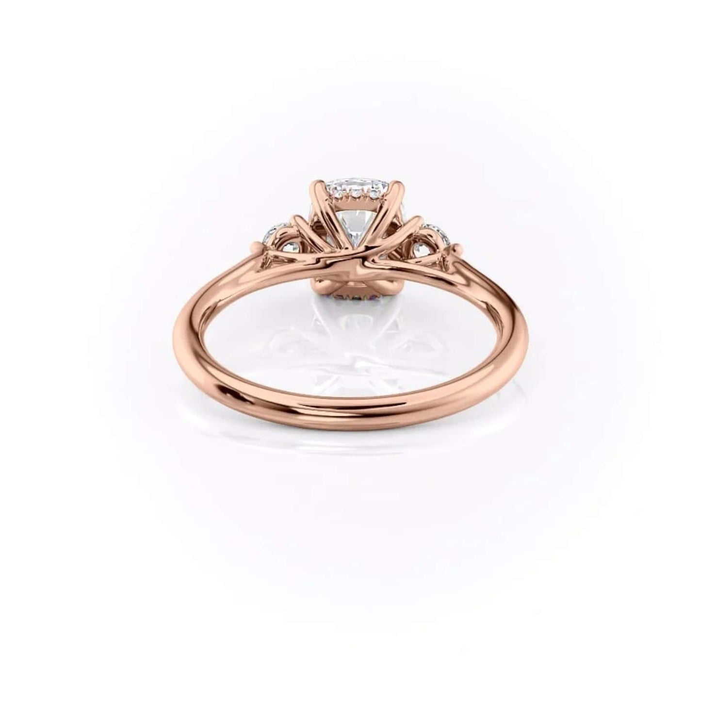 Marquise Lotus Ear Climber Stud Stacking Earring