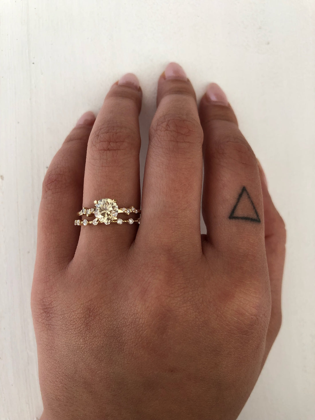 Distance Round Cut Moissanite Diamond Wedding Band For Her