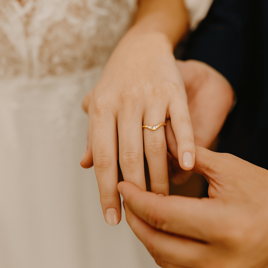 Minimalist Curved Wedding Ring