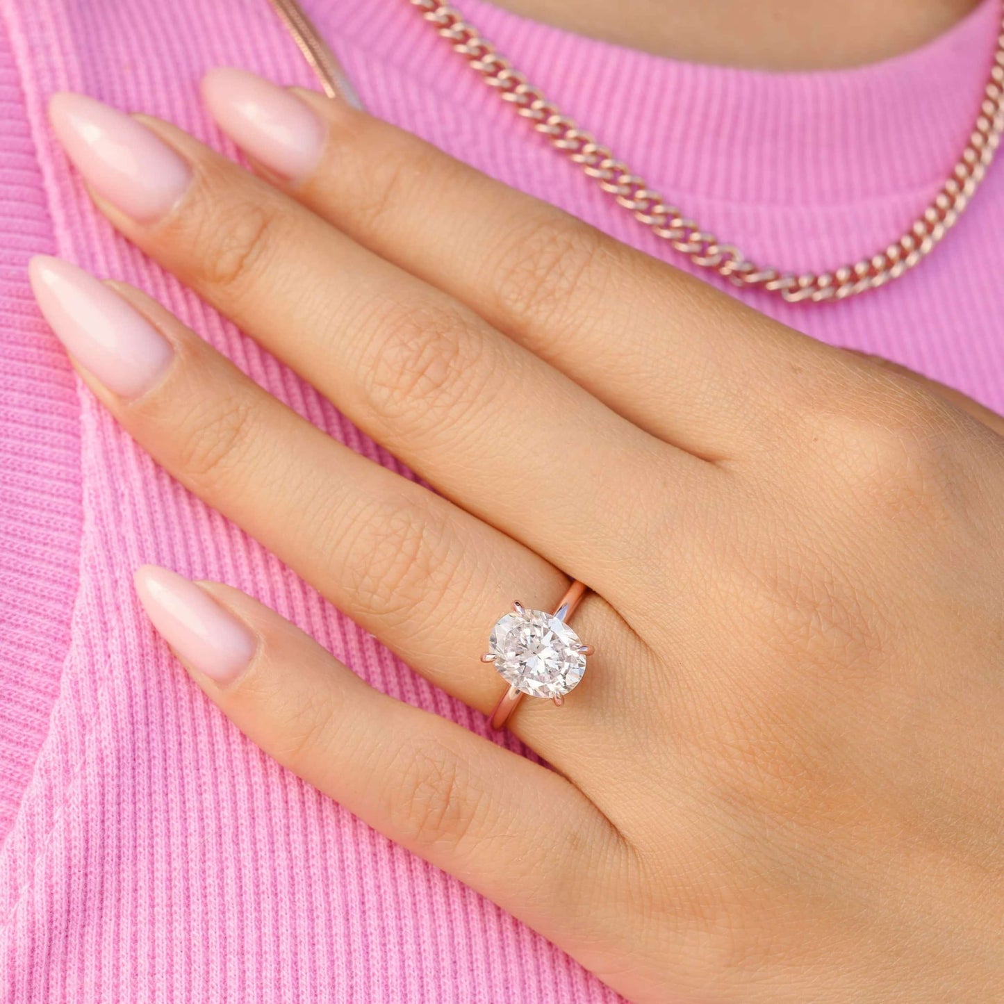 Minimalist Pear Cut Solitaire Ring