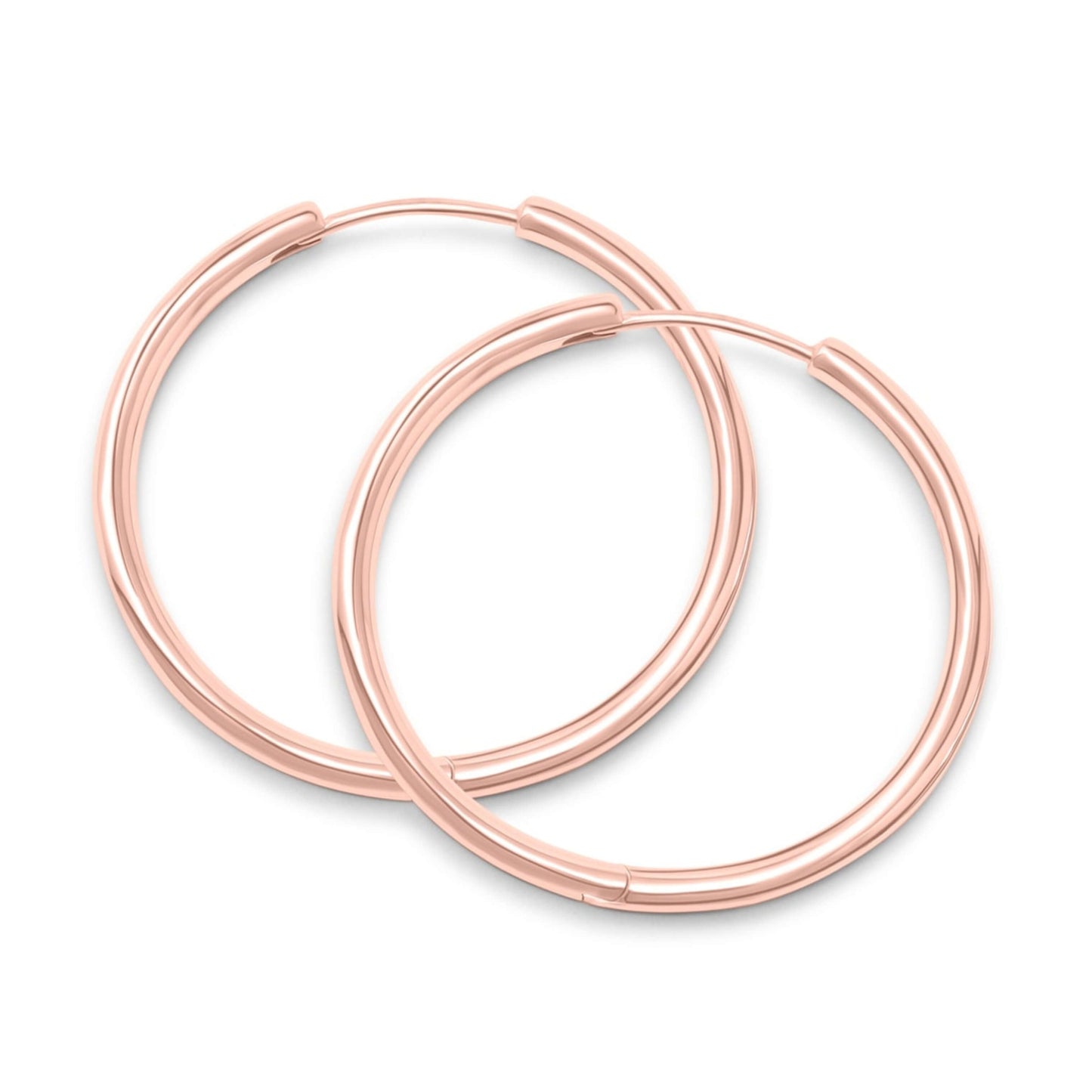 Minimalist Style Solid Gold Round Earrings