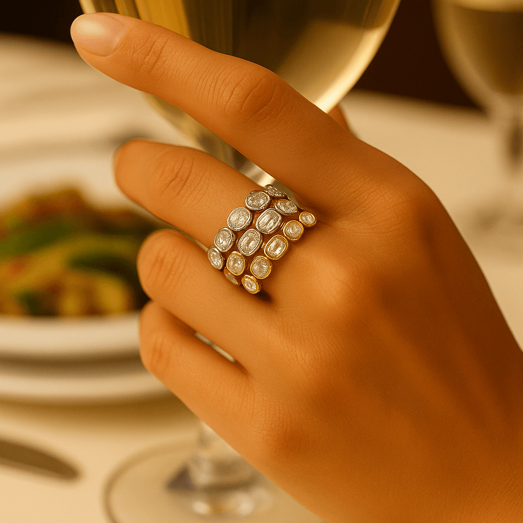 Moissanite Wedding Band