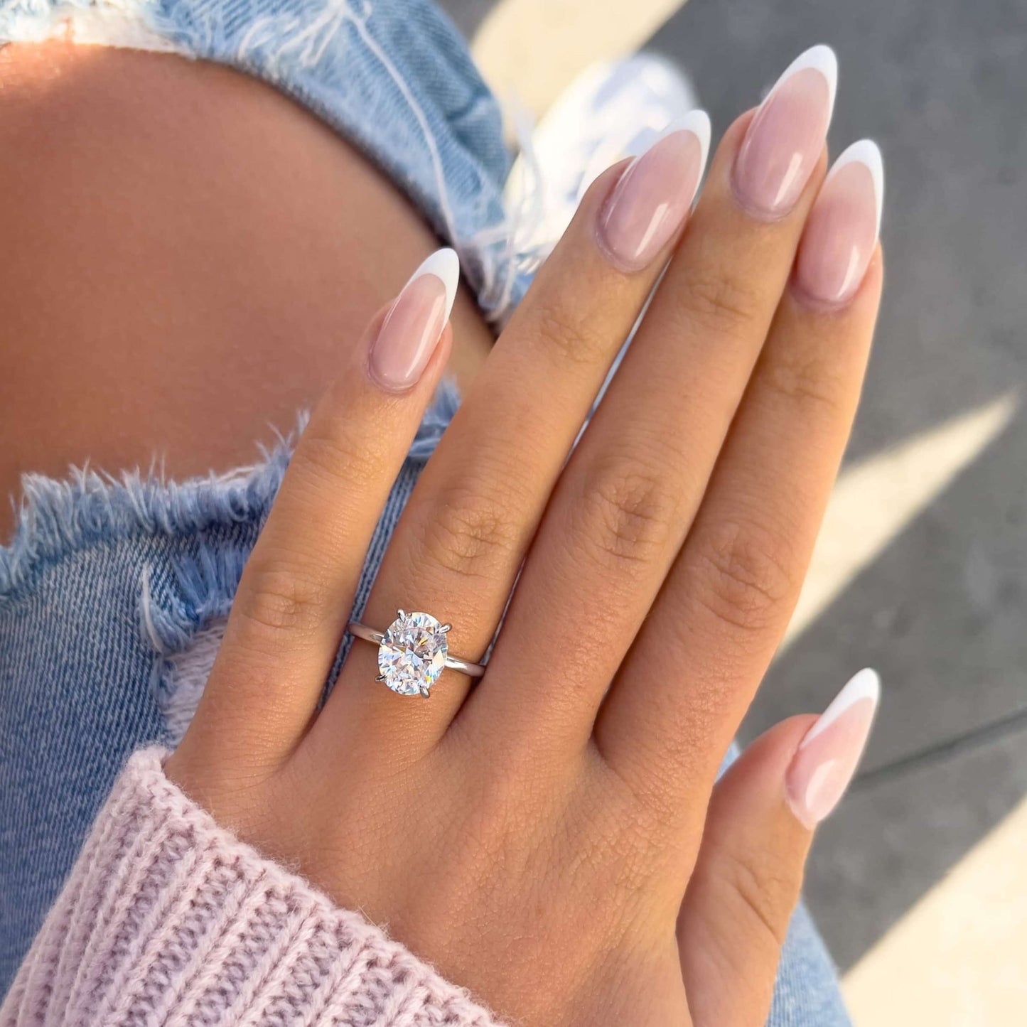 Oval Cut Diamond Halo Bridal Ring