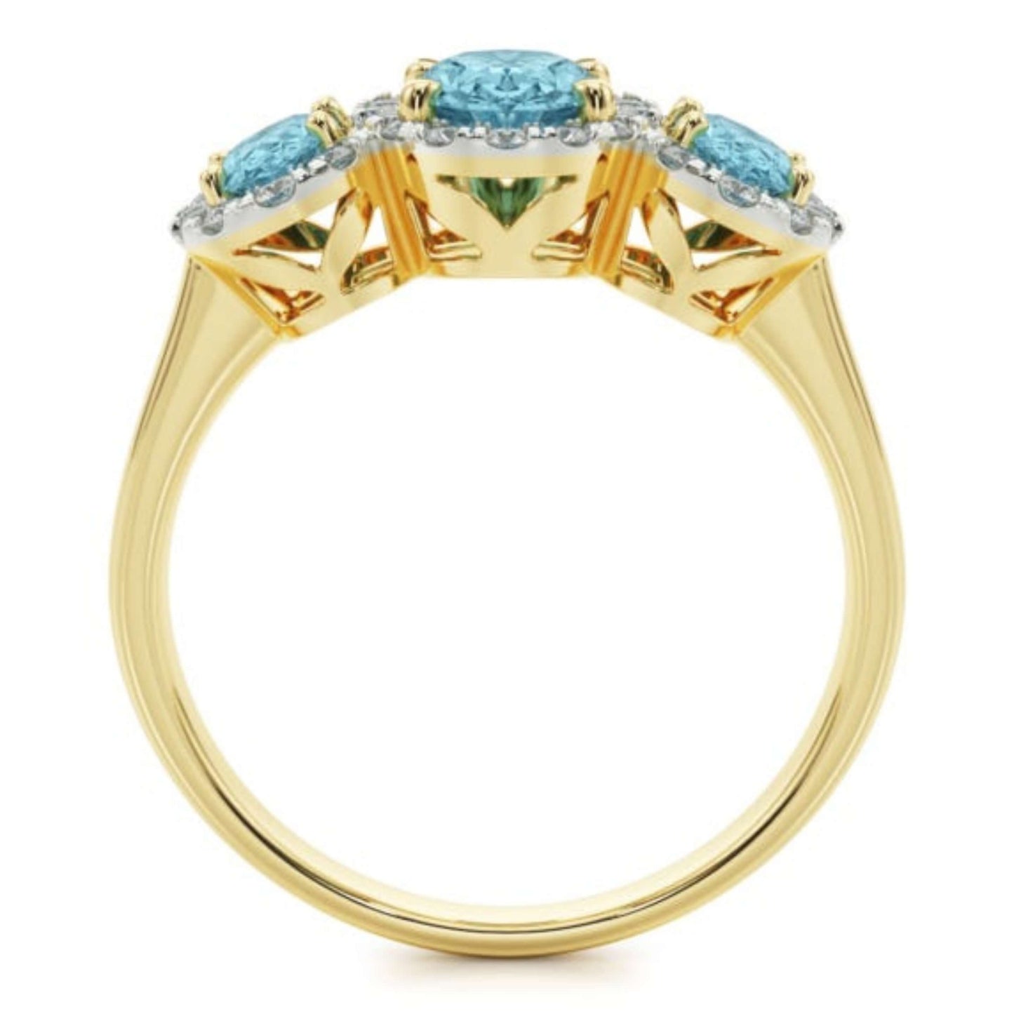Oval Cut Three Stone Ring