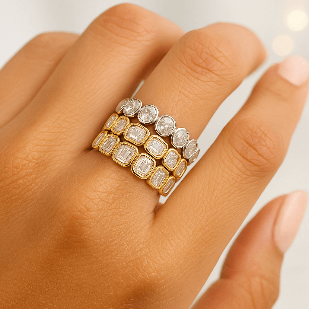 Oval Emerald Cut Lab Grown Diamond Ring