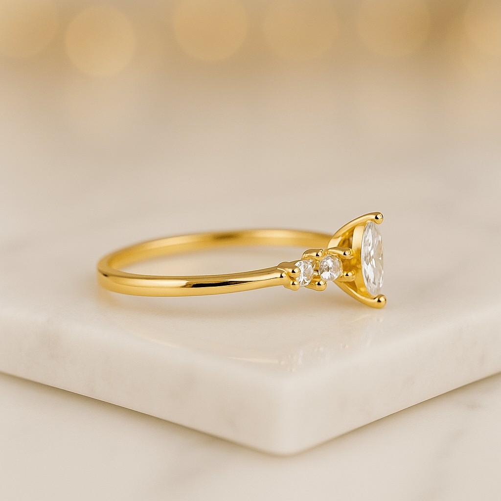 oval moissanite engagement ring set vintage unique yellow gold engagement ring women solitaire accent ring wedding bridal gift promise rings