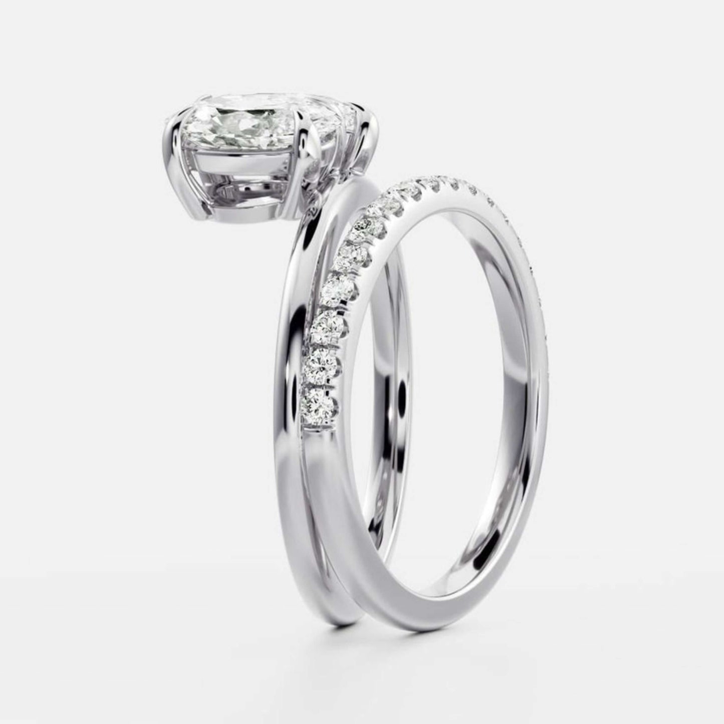 Pave Engagement Ring For Bride