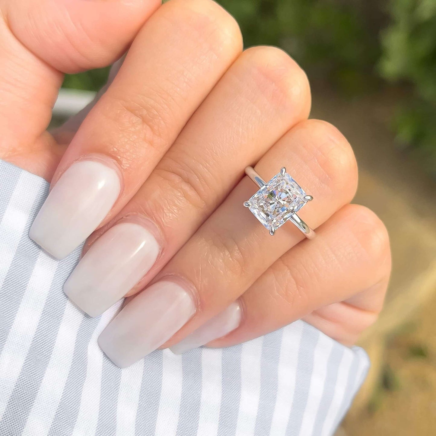 Pear Cut Lab Grown Engagement Ring