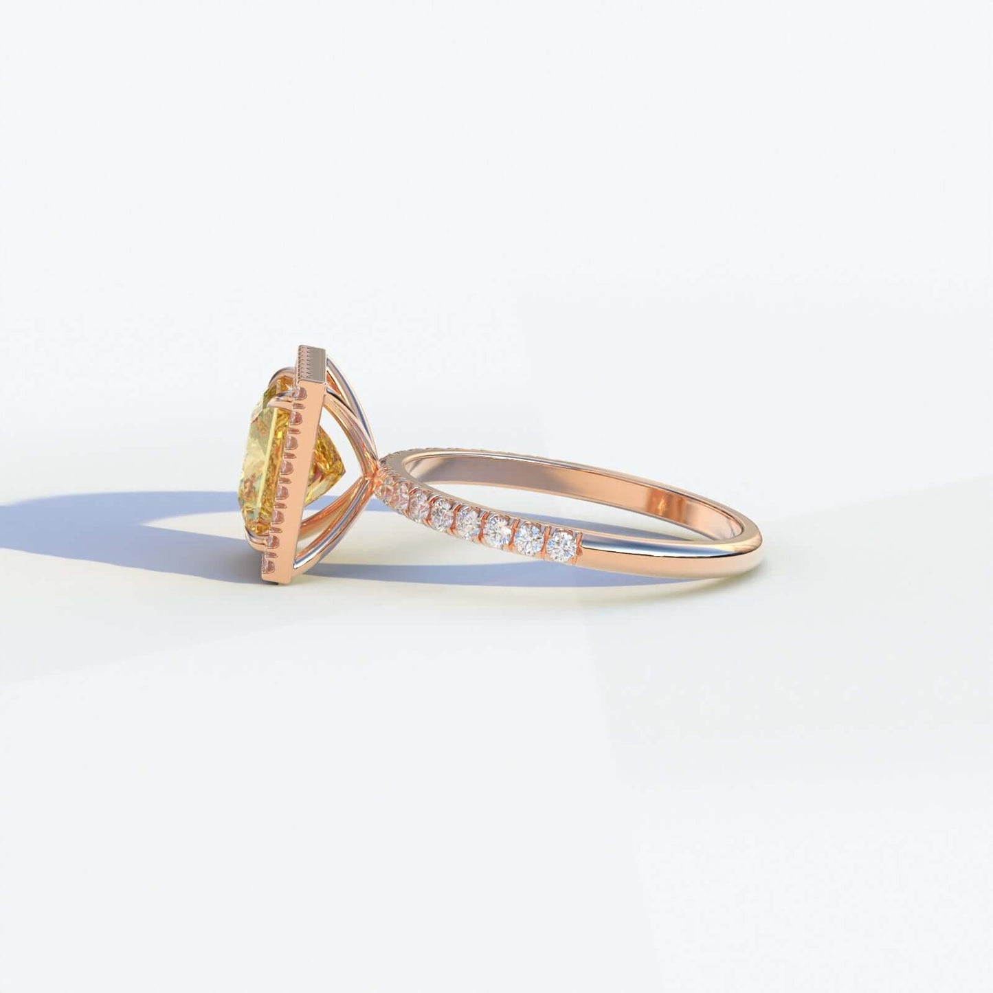 Princess Diamond Halo Ring