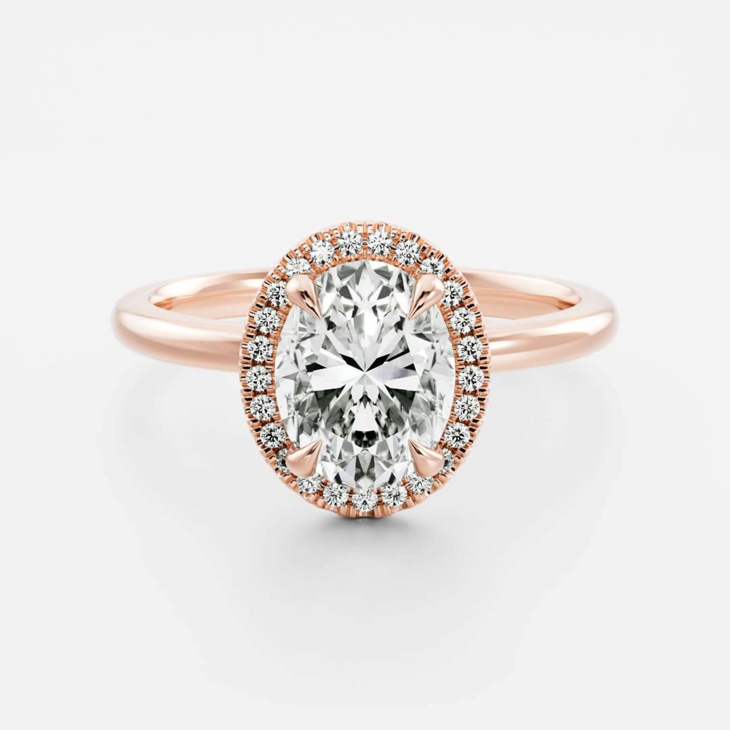 Radiant Cut Hidden Halo Lab Grown Diamond