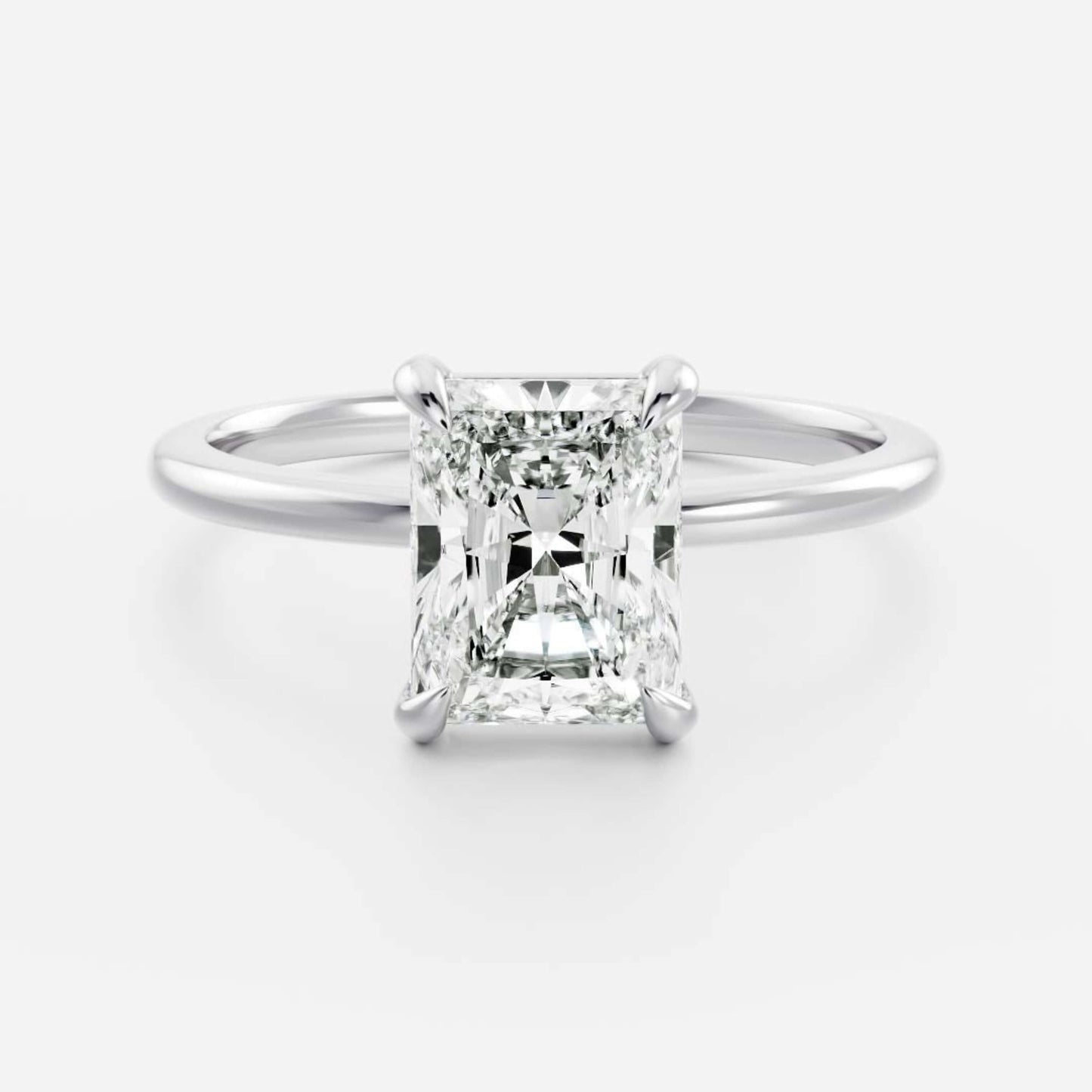 Radiant Cut Lab Grown Diamond Solitaire Engagement Ring