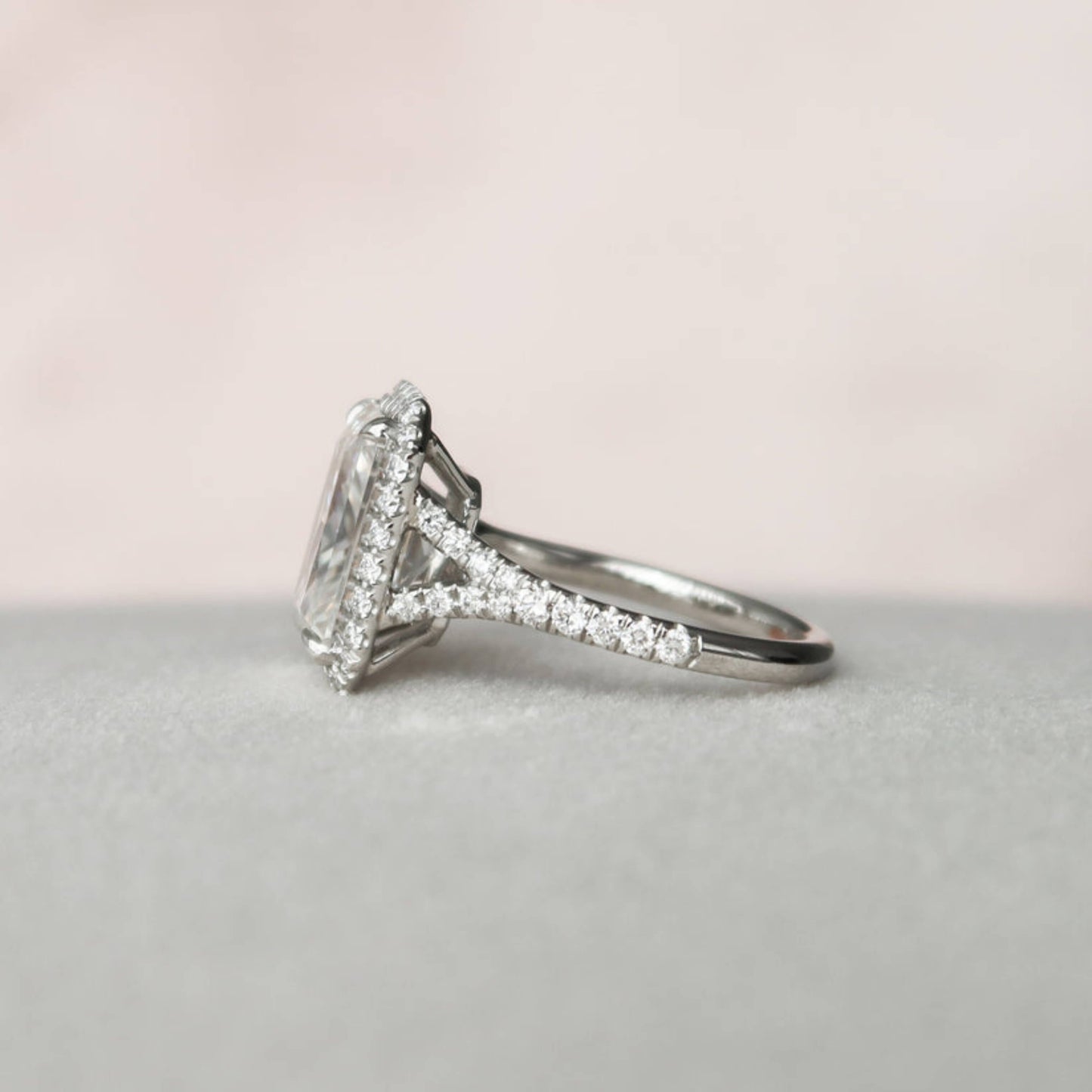 Radiant Cut Moissanite Engagement Ring