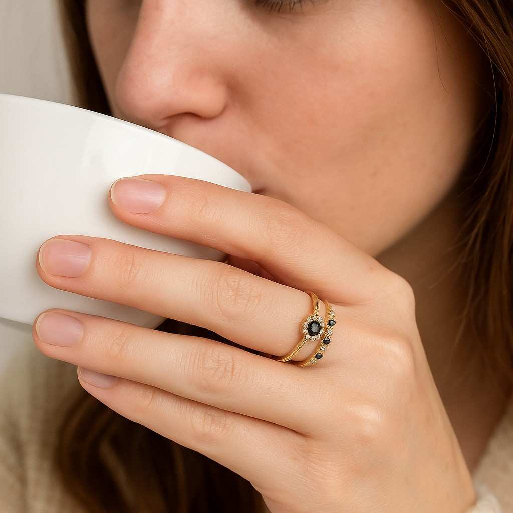 round cut diamond band ring gift