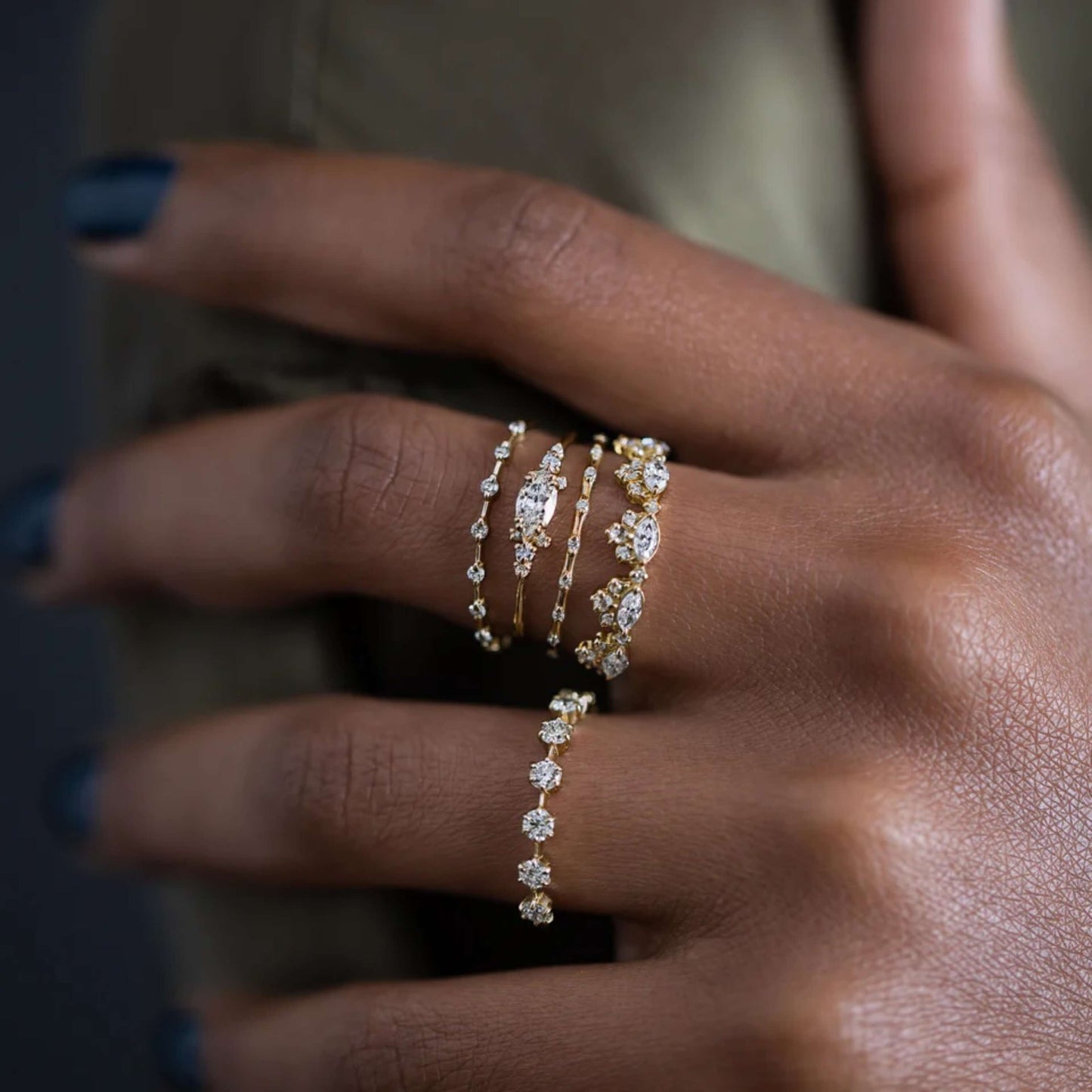Round Cut Diamond Bands