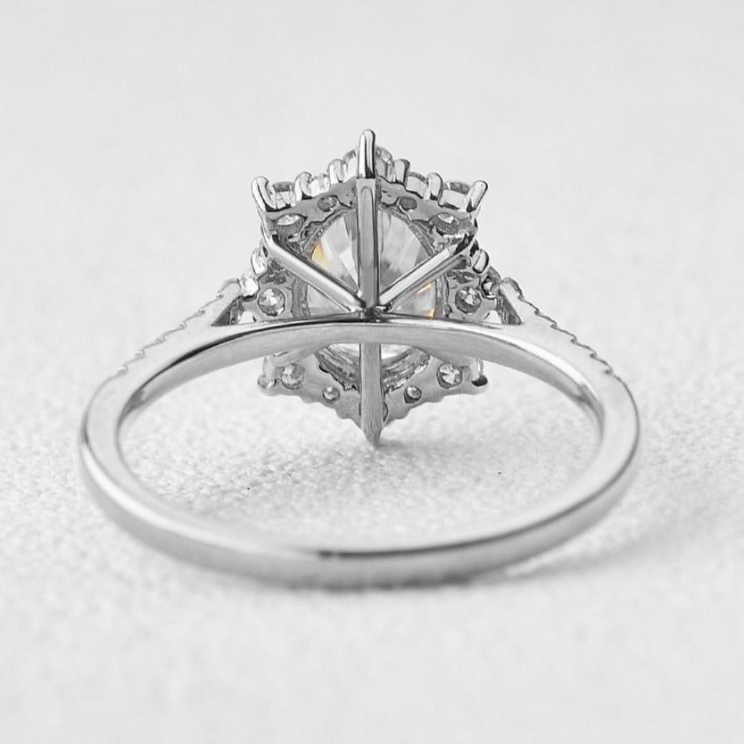 Round Cut Side Stones, Vintage Promise Ring