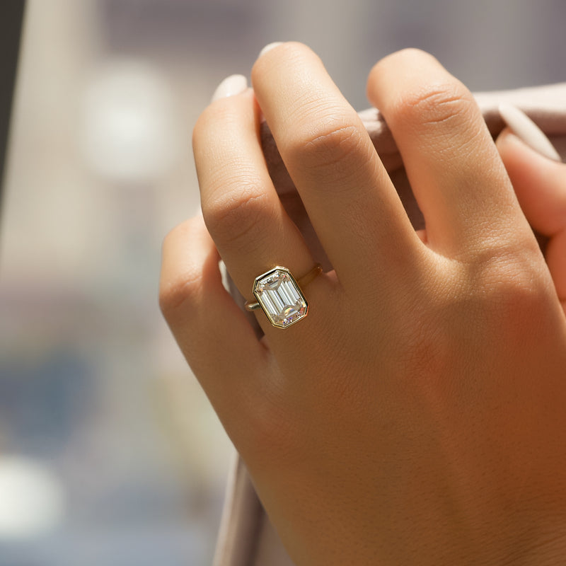 Round Diamond Hidden Halo ring